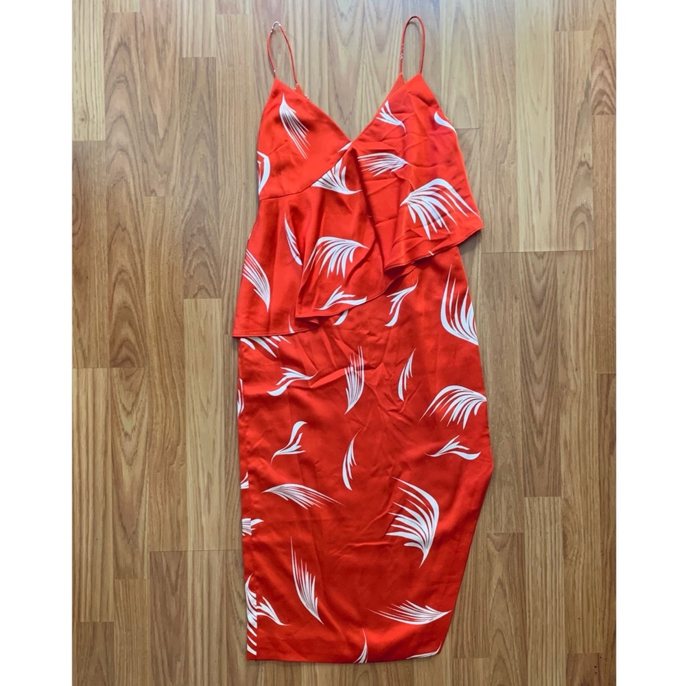 C/MEO Collective Orange Red Poppy Wings Dress